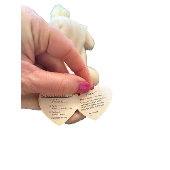 Set of 2: TY Beanie Baby Nibbler‎ 1998 1999 TAG ERROR- Vintage and Retired! - Picture 16 of 16